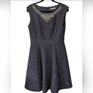 Elisa J Formal Dress Size 10 fit and flare beaded neck